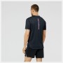 Camiseta Deportiva de Manga Corta New Balance Impact Run AT N-Vent Negro