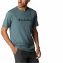 Camiseta de Manga Corta Hombre Columbia CSC Basic Logo Cian