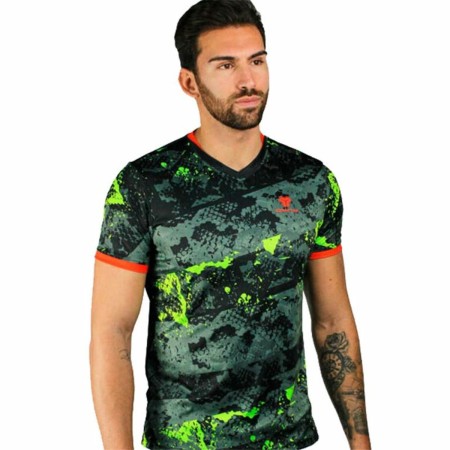 Maillot de Corps de Sport à Manches Coupe Cartri Castri Cobra Vert Padel Noir