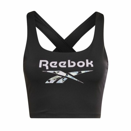 Sujetador Deportivo Reebok Yoga Floral Negro