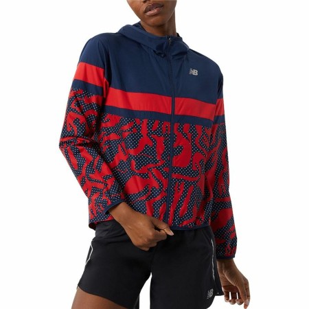 Chaqueta Deportiva para Mujer New Balance Printed Accelerate Azul