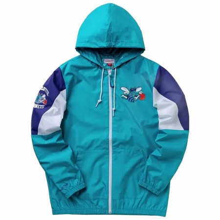 Chaqueta Deportiva para Hombre Mitchell & Ness Charlotte Hornets Azul Baloncesto