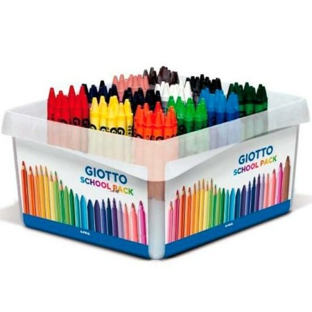 Crayons gras de couleur Giotto Schoolpack Caisse 144 Unités