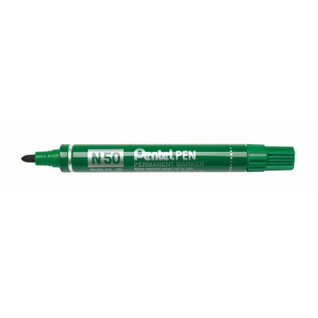 Rotulador permanente Pentel N50-BE Verde 12 Unidades