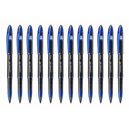 Biros à encre liquide Uni-Ball Air Micro UBA-188-M Bleu 12 Unités