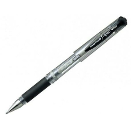 Bolígrafo de tinta líquida Uni-Ball Signo Broad UM-153 W Negro 12 Unidades