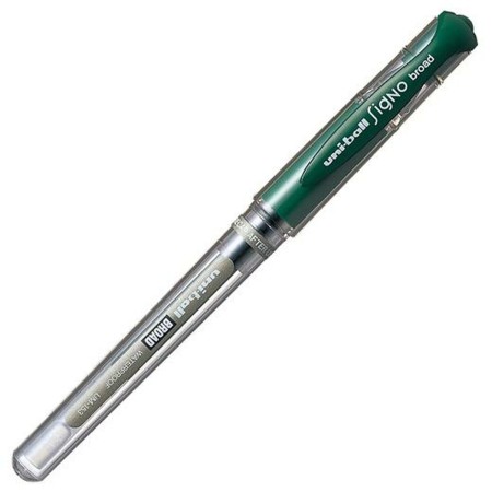 Bolígrafo de tinta líquida Uni-Ball Signo Broad UM-153 W Verde 12 Unidades