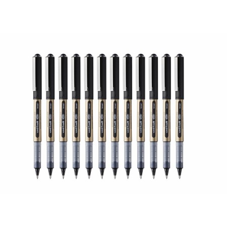 Bolígrafo de tinta líquida Uni-Ball Rollerball Eye Broad UB-150 Negro 12 Unidades