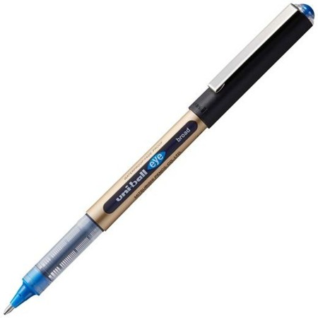 Bolígrafo de tinta líquida Uni-Ball Rollerball Eye Broad UB-150 Azul 12 Unidades