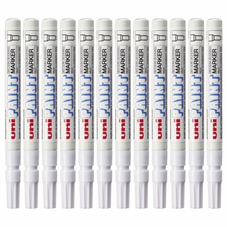 Marqueur permanent Uni-Ball Paint PX-21L Blanc 12 Unités