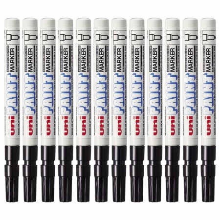 Rotulador permanente Uni-Ball Paint PX-21L Negro 12 Unidades