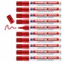 Rotulador permanente Edding 3000 Rojo 10 Unidades