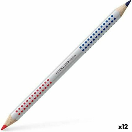 Crayons de couleur Faber-Castell Jumbo Rouge Bleu (12 Unités)
