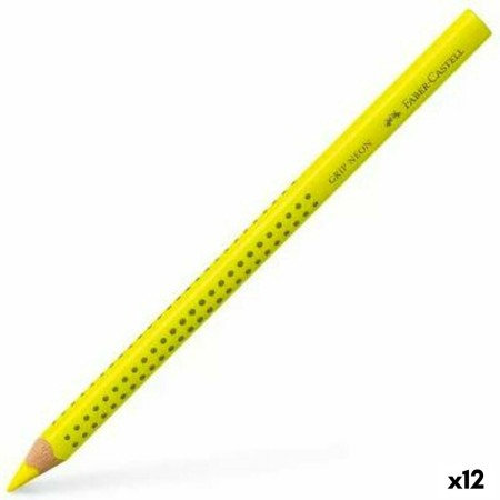 Crayons de couleur Faber-Castell Jumbo Jaune (12 Unités)