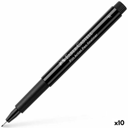 Rotuladores Faber-Castell Pitt Artist Fineliner F Negro 10 Unidades