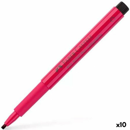 Rotuladores Faber-Castell Pitt Artist Caligrafía Rosa Fuerte 10 Unidades