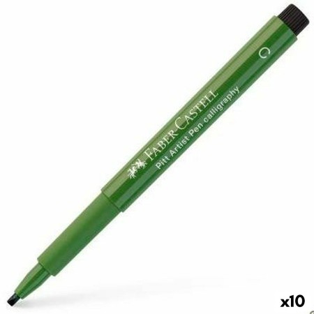 Rotuladores Faber-Castell Pitt Artist Caligrafía Verde degradado 10 Unidades