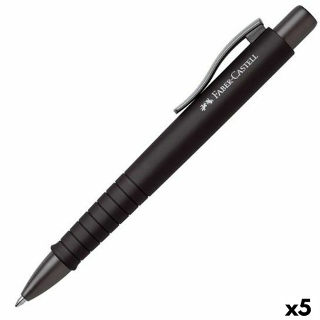 Bolígrafo Faber-Castell Poly Ball XB Negro 5 Unidades