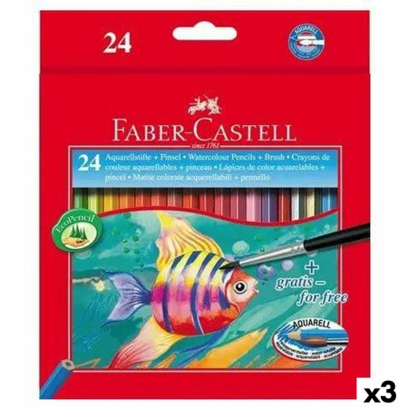 Lápices de Colores Acuarelables Faber-Castell Multicolor (3 Unidades)