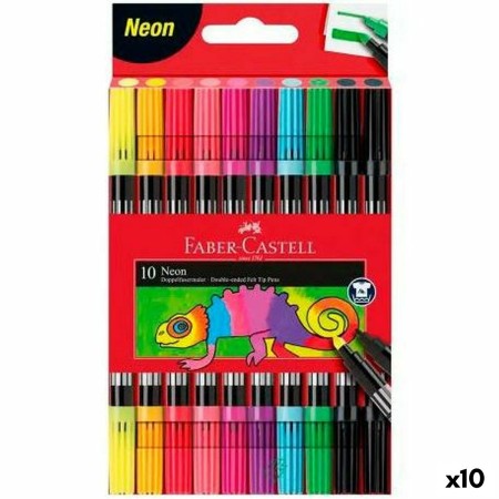 Set de Rotuladores Faber-Castell Neon Estuche 10 Unidades