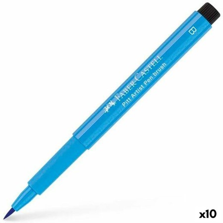 Rotuladores Faber-Castell Pitt Artist Enamel Azul 10 Unidades