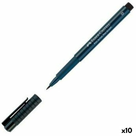 Rotuladores Faber-Castell Pitt Artist Azul marino 10 Unidades