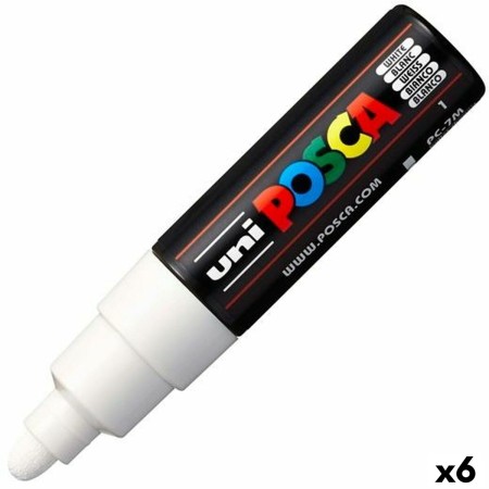 Rotuladores POSCA PC-7M Blanco 6 Unidades