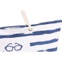 Bolsa de Playa DKD Home Decor Blanco Azul marino (63 x 14 x 42 cm) (2 Unidades)