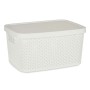 Boîte de rangement avec couvercle Blanc Plastique 3,5 L (17,5 x 12,5 x 23,8 cm) (24 Unités)