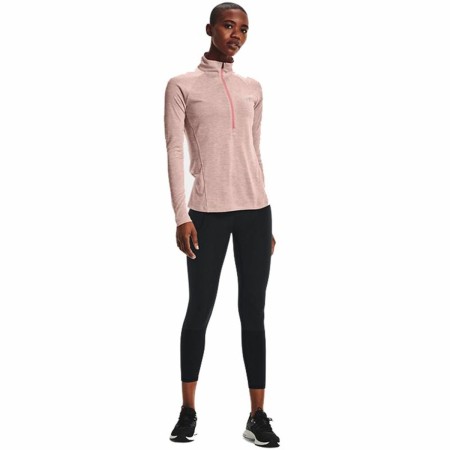 Camiseta de Manga Corta Mujer Under Armour Tech 1/2 Zip Rosa