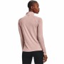 T-shirt à manches courtes femme Under Armour Tech 1/2 Zip Rose