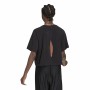 T-shirt à manches courtes femme Adidas Aeroready Wrap-Back Noir