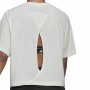 T-shirt à manches courtes femme Adidas Aeroready Wrap-Back Blanc