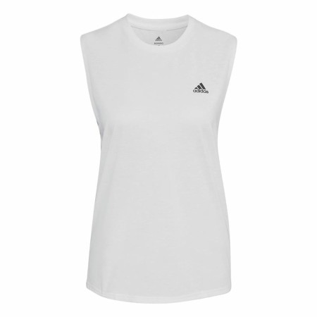 Camiseta para Mujer sin Mangas Adidas Muscle Run Icons Blanco