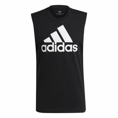 Maillot de Corps sans Manches pour Homme Adidas Essentials Big Logo Noir