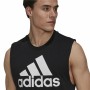 Maillot de Corps sans Manches pour Homme Adidas Essentials Big Logo Noir