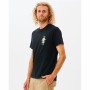 Camiseta de Manga Corta Hombre Rip Curl Search Essential Negro