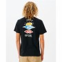 Camiseta de Manga Corta Hombre Rip Curl Search Essential Negro