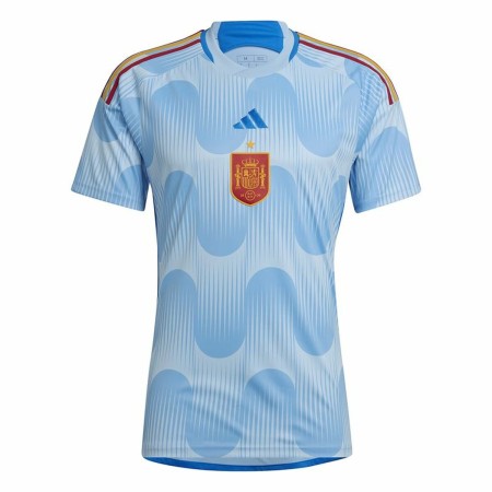 Maillot de Football à Manches Courtes pour Homme Adidas 2ª Equipación España 22 Bleu clair