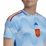 Maillot de Football à Manches Courtes pour Homme Adidas 2ª Equipación España 22 Bleu clair