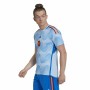 Maillot de Football à Manches Courtes pour Homme Adidas 2ª Equipación España 22 Bleu clair