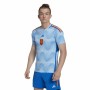 Maillot de Football à Manches Courtes pour Homme Adidas 2ª Equipación España 22 Bleu clair