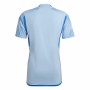 Maillot de Football à Manches Courtes pour Homme Adidas 2ª Equipación España 22 Bleu clair