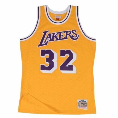 Camiseta de baloncesto Mitchell & Ness LA Lakers Magic Jhonson Amarillo