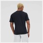 Camiseta de Manga Corta Hombre New Balance Essentials Stacked Logo Negro