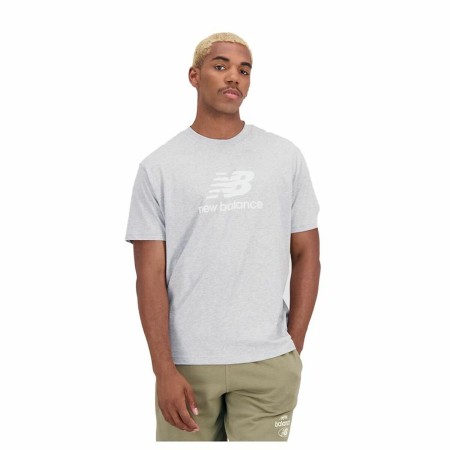 Camiseta de Manga Corta Hombre New Balance Essentials Gris