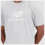 Camiseta de Manga Corta Hombre New Balance Essentials Gris