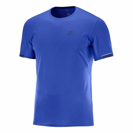 Camiseta de Manga Corta Hombre Salomon Agile Azul oscuro