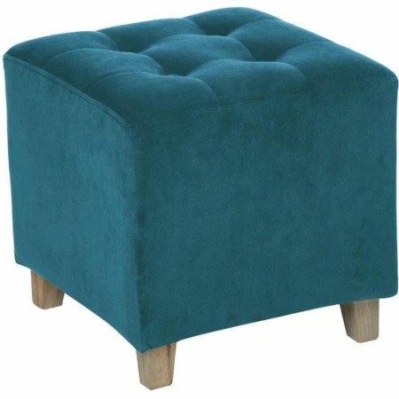 Repose-pied Atmosphera Bleu Velours (35 x 33,5 x 35 cm)