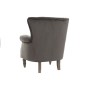 Sillón DKD Home Decor Terciopelo Madera de caucho Gris oscuro (74 x 70 x 88 cm)